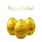 Vector Happy Easter greeting card with eggs.
