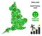 Vector Happy England Map Composition of Smiles