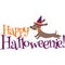 Vector Happy Halloweenie Dachshund Halloween Phrase Illustration