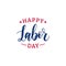 Vector Happy Labor Day typography. National american holiday illustration for festive poster,banner with hand lettering.