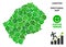Vector Happy Lesotho Map Composition of Smileys