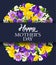 Vector Happy Mother Day holiday greeting card