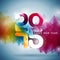 Vector Happy New Year 2015 colorful celebration background.