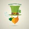 Vector happy saint patricks day label