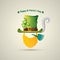 Vector happy saint patricks day label