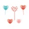 Vector happy valentines day heart symbols set