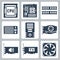 Vector hardware icons set