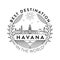 Vector Havana City Badge, Linear Style