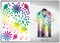 Vector hawaiian shirt background image.drawing rainbow flowers pattern design, illustration, textile background for hawaiian shirt