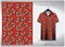 Vector hawaiian shirt background image.kabuki mask pattern design.