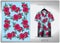 Vector hawaiian shirt background image.Pink Flower pattern design, illustration, textile background for hawaiian shirt,jersey