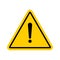 Vector hazard warning symbol.