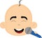 vector head toddler singer microphone