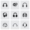 Vector headphone icon set