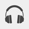 Vector headphones icon. Headphones image on white background