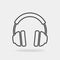 Vector headphones icon. Headphones image on white background