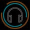 Vector headphones icon - sound music