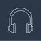 Vector of headphones sound icon