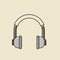 Vector of headphones sound icon