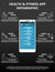 Vector Health And Fitness Smart Phone Application Infographic Featuring Six Trackers