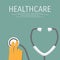 Vector healthcare medical flat background.