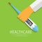 Vector healthcare medical flat background.