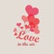 Vector heart ballons - background - love in the air