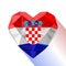 Vector heart the flag of the Republic of Croatia.
