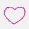 Vector heart made of many bubbles of different size and transparency.Easily editable colors. The outline of the circles