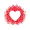 VECTOR heart shaped frame, heart shape confetti, pile of hearts, romantic background, pink and red paper hearts.