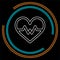 Vector Heartbeat icon, health monitor, health care