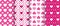 Vector hearts seamless patterns collection. Repeated texture. Valentine`s Day backgrounds set. Beautiful love hearts. Bright pink