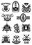 Vector heraldic icons of nautical marine seafarer