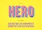 Vector hero font typography colorful style for logo