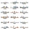 Vector high detailed set of chinese largest city skylines isolated on white background