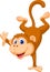 Vector high quality animated monkey that is in action and very funny