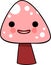 Vector high quality animated red mushroom