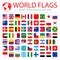 Vector high quality collection set of major world countries