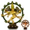 Vector Hindu figurines of Cali on white background