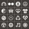 Vector Hippie icon set