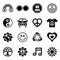 Vector Hippie icon set