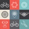 Vector hipster bicycle logo templates