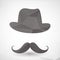 Vector hipster mustache