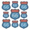 Vector Historic Route 66 Stickers