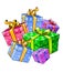 Vector holiday gift presents isolated