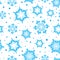 Vector holiday light blue hand drawn christmass snowflakes