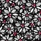 Vector holly berry black, white, red holiday seamless pattern background. Great for winter themed packaging, giftwrap