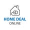 Vector Home deal online logo. Smart House Logo design vector template. Ð¡oncept of computer mouse and house for real estate agency