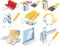 Vector home repair service icon set