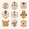 Vector honey logo, icons and design elements